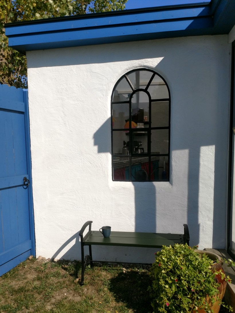 20180919 Kaffe på nya bänken